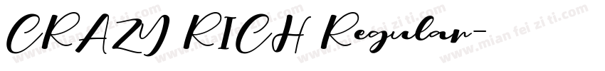 CRAZY RICH Regular字体转换